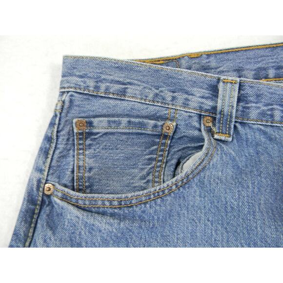 Levi's 501 jeans Men's 38 x 30 Regular Fit Straight blue denim pants button fly - Picture 2 of 12